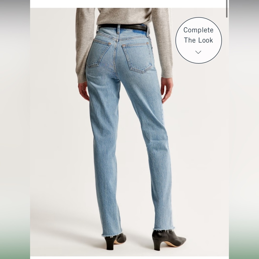 Abercrombie Ultra High rise 90s straight leg jean
